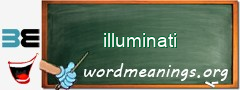 WordMeaning blackboard for illuminati